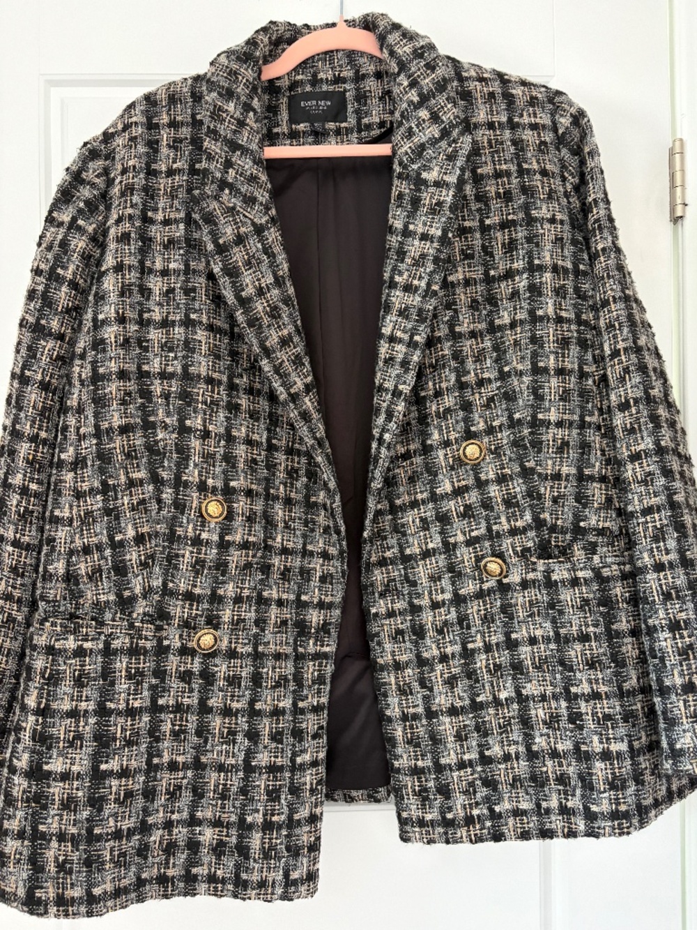 Tweed Ever New Double Breasted Blazer/ Jacket Size 16